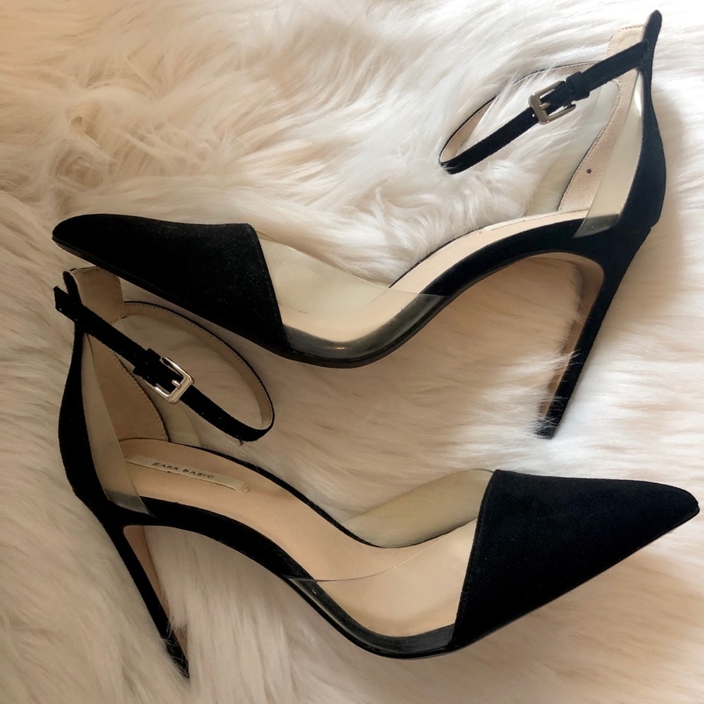 ZARA Vinyl D’Orsay Heels